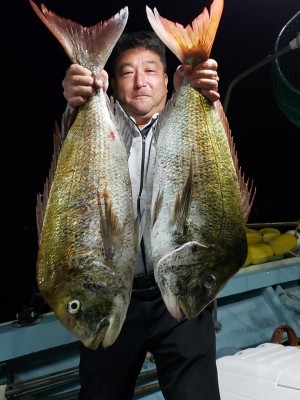 5月19日の釣果(福岡宗像、游漁船、ナイトタイラバ)